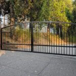 Contemporary entry gate at Siesta Key HOA community