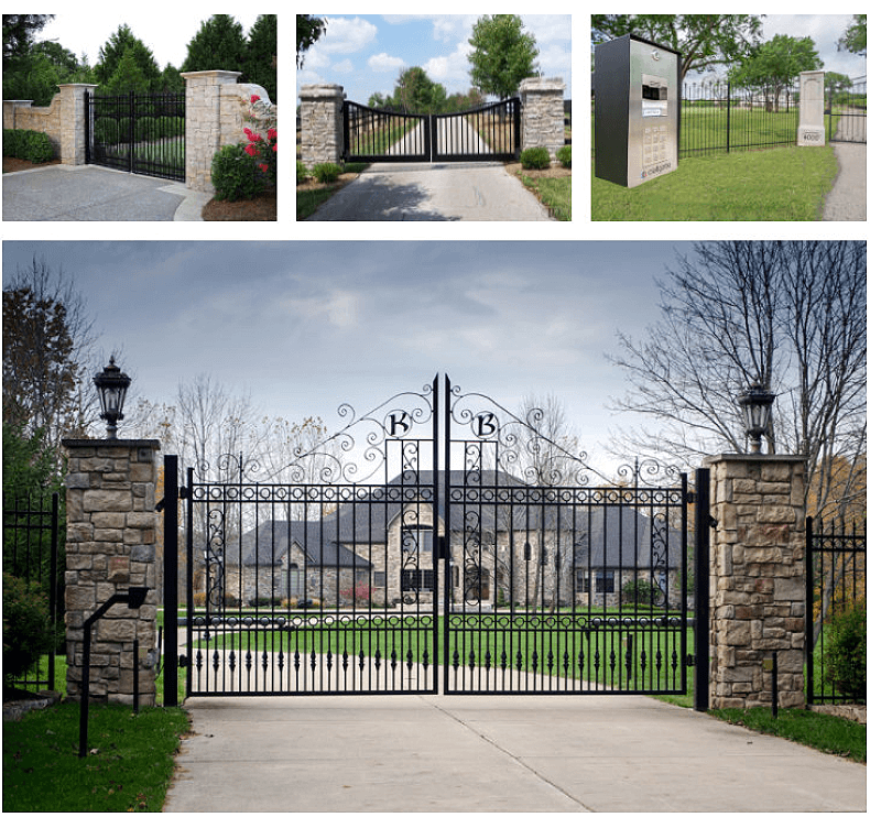Sarasota Gate collage image of various styles of entry gates Sarasota Gate collage image of various styles of entry gates