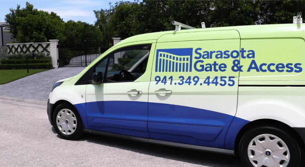 Sarasota Gate and Access van side photo Residential Gate Repair Sarasota Gate and Access van side photo Residential Gate Repair