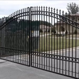 Gothic styled arched entry gate in Myakka, FL