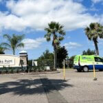 Sarasota Gate & Access service van at Hawks Point at South Shore HOA community entry in South Tampa, FL