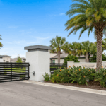Modern automated community entry gates like this are common across Lakewood Ranch's HOA villages — Viking slide gate systems installed and maintained by Sarasota Gate & Access.